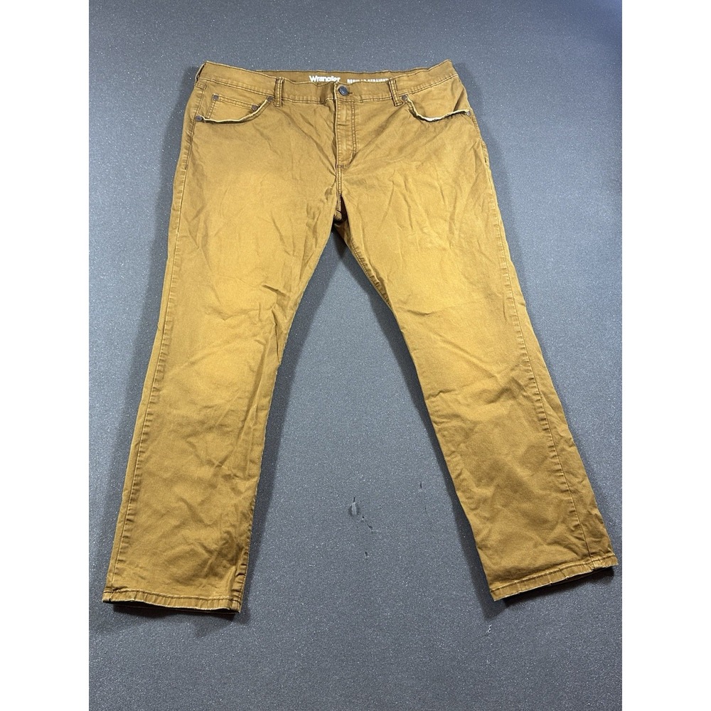 Men's Wrangler Regular Straight Fit Tan Work Jeans